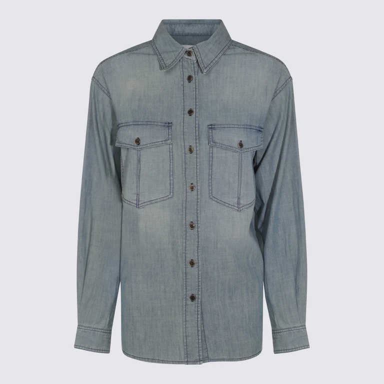 Marant Étoile Blue Cotton Ovelia-ga Shirt