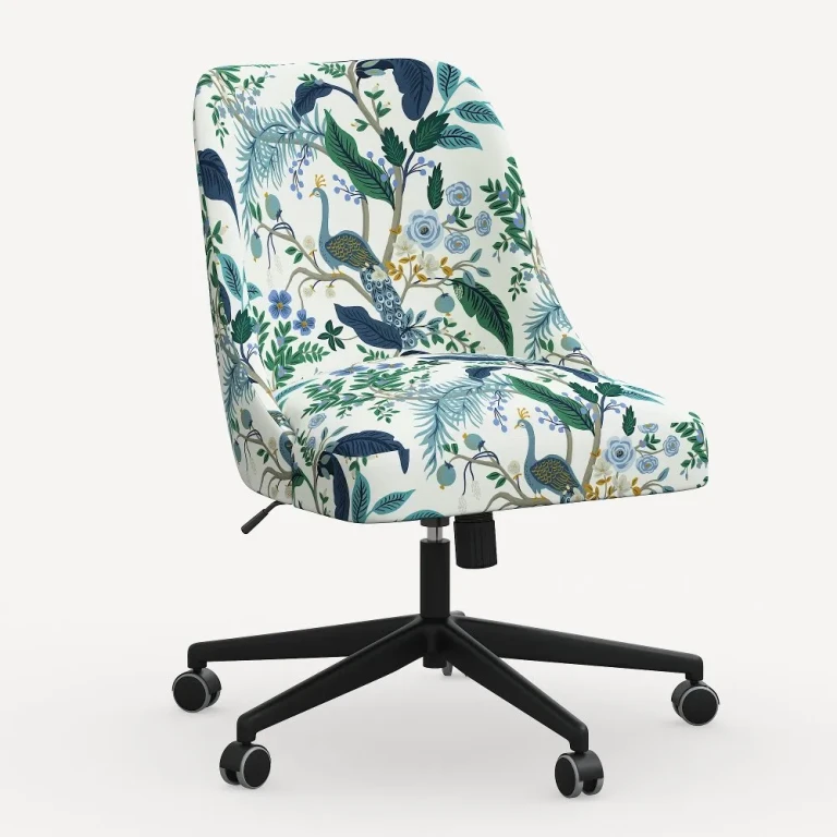 Oxford Blue Peacock Office Chair