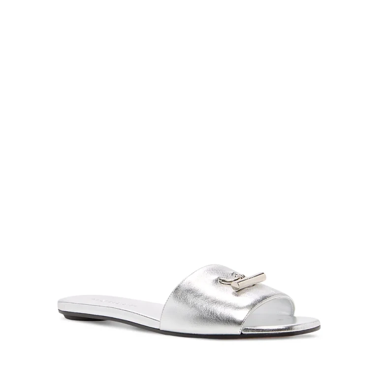 McQueen Women's Leather Slide Sandals