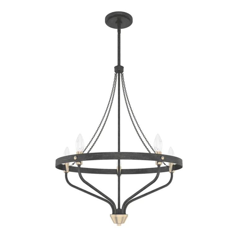 Noble Bronze Five Light Chandelier from the Merlin Collection