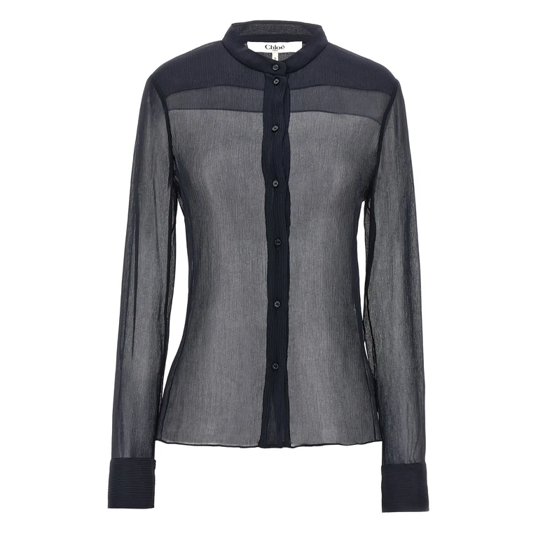 Chloé Pleated Silk Shirt