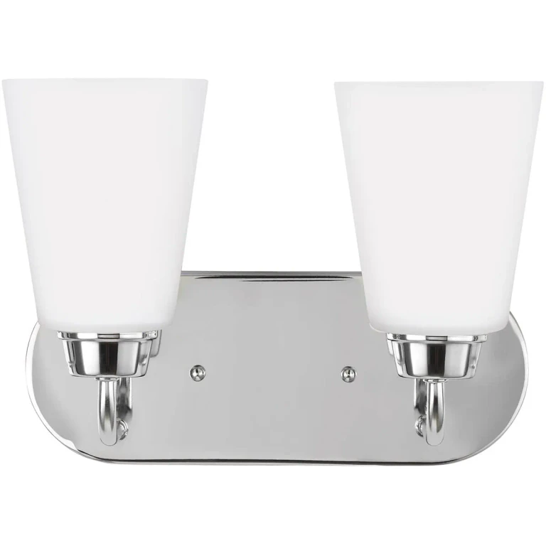 Chrome Two Light Wall Bath from the Kerrville Collection