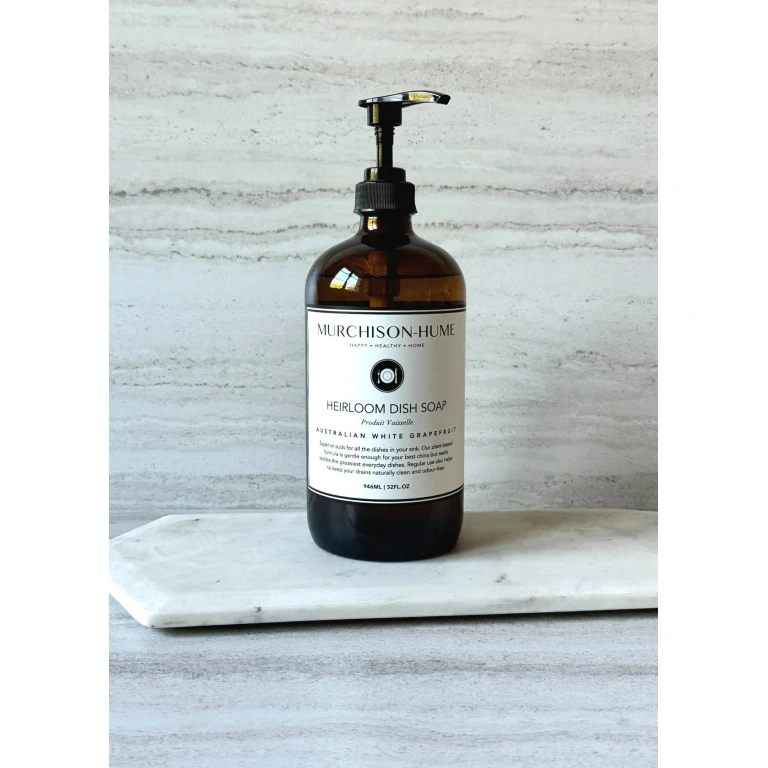 Heirloom Dish Soap in Amber Glass Bottle