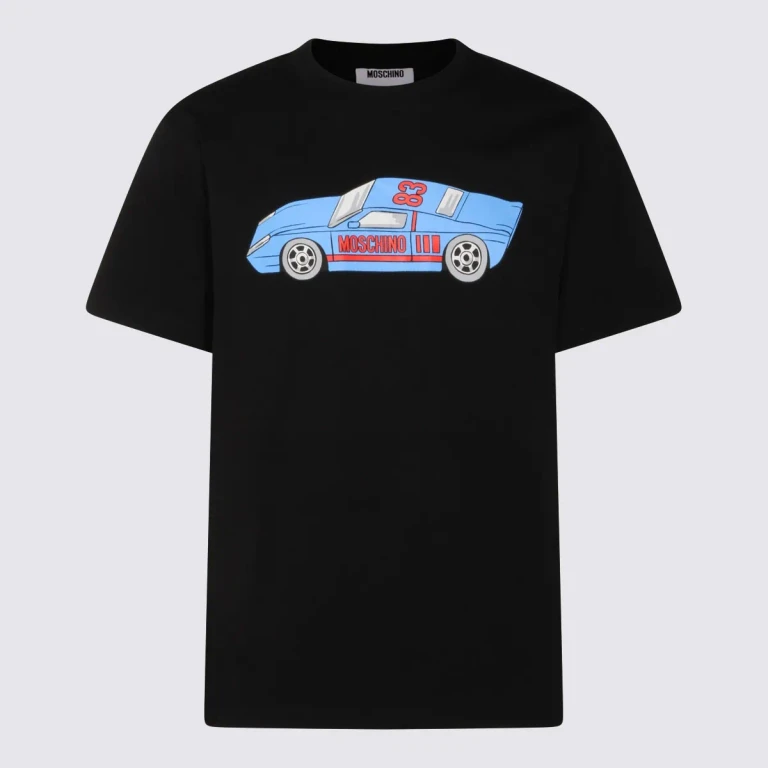 Moschino Black Cotton T-shirt