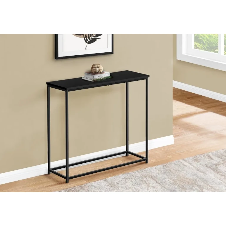 Blaine Gray and Black Narrow Console Table