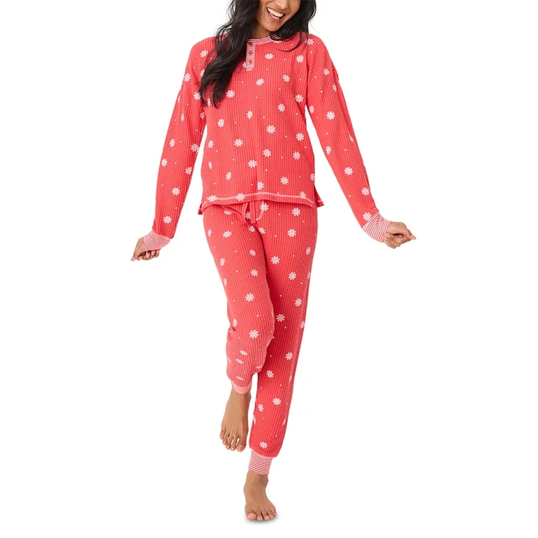 Pj Savage Ski Jammie Classics Printed Pajama Set
