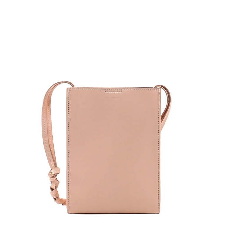 Sac à bandoulière Jil Sander Small Tangle en cuir beige