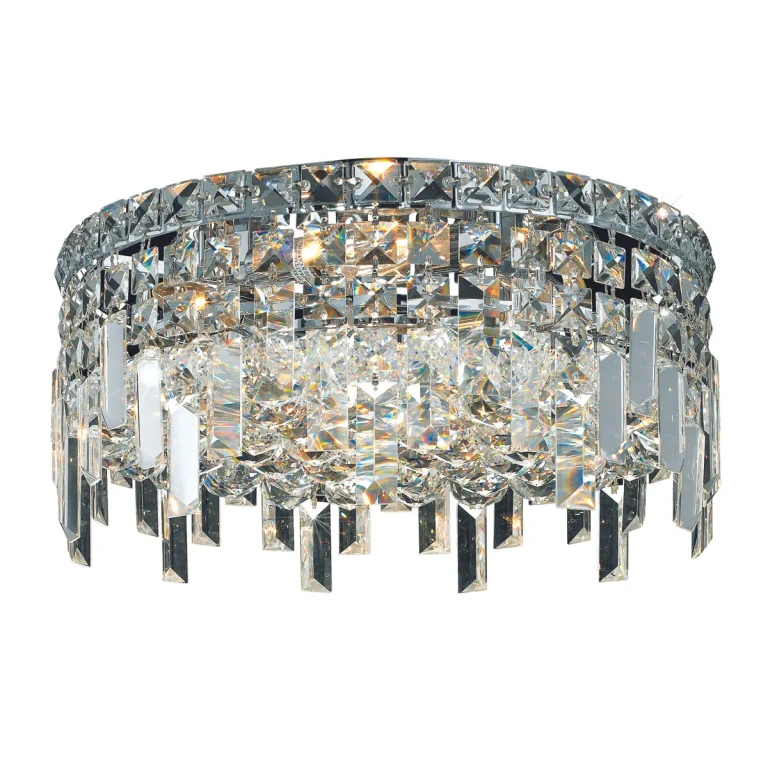 Chrome Four Light Flush Mount from the Maxime Collection