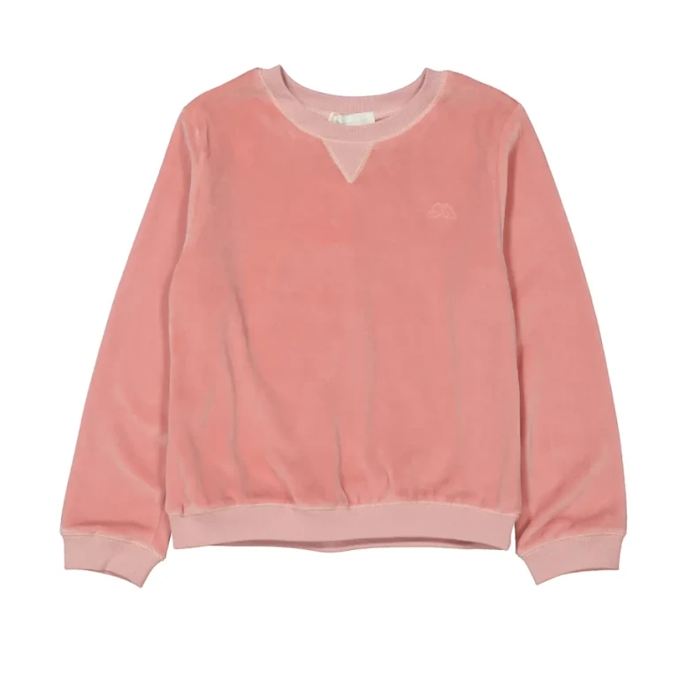 Marie Chantal Kids Dusty Pink Velour Sweater