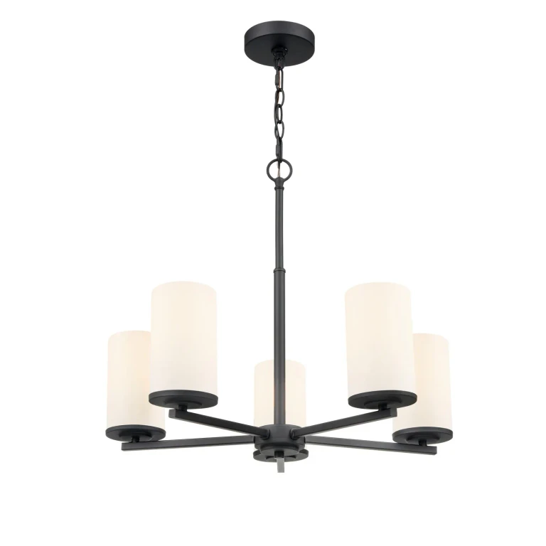 Matte Black Chandelier from the Verlana Collection