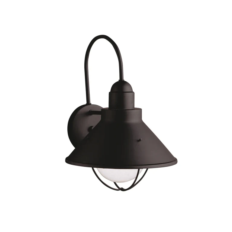 Seaside 1-Light 14.25" Outdoor XLarge Wall in Black Finish