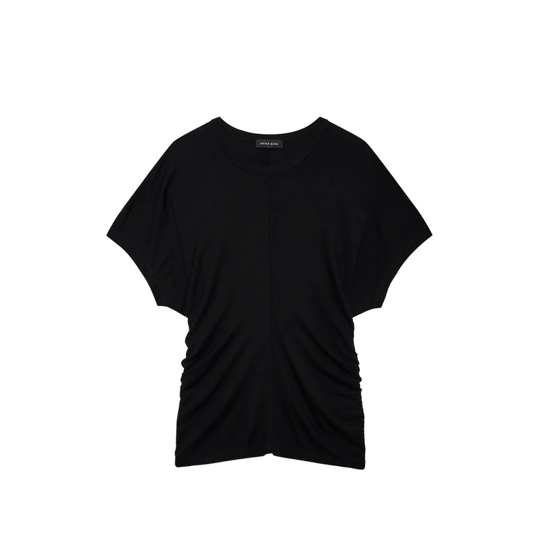 Anine Bing Draped-detail T-shirt