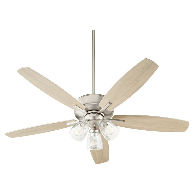 Satin Nickel 52"Ceiling Fan from the Breeze Collection
