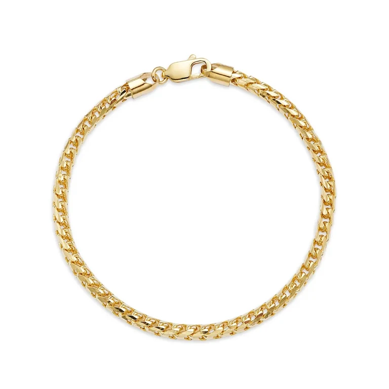 Men's Franco Link Chain Bracelet in 14K Yellow Gold