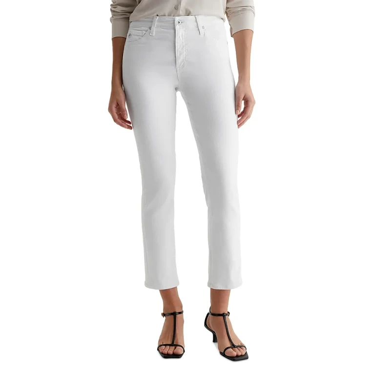 Ag Mari Mid Rise Crop Jeans in Misty Grey