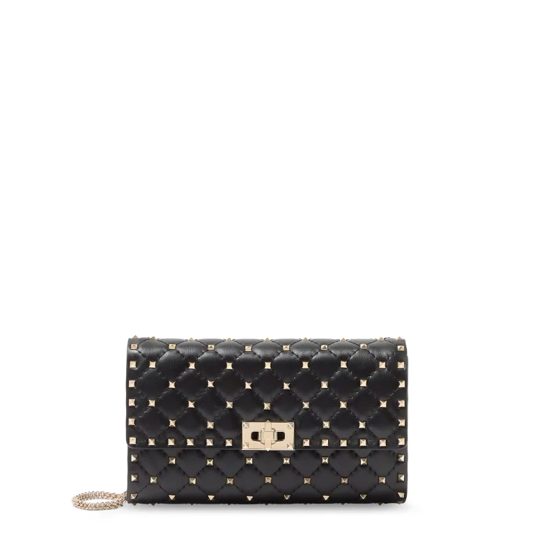 Valentino Garavani Rockstud Spike Leather Crossbody Bag With Iconic All-over Studs