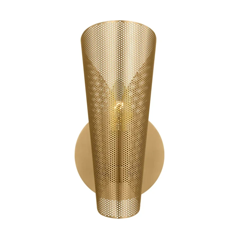 Plivot 1-Light Bathroom Vanity Light in Burnished Brass