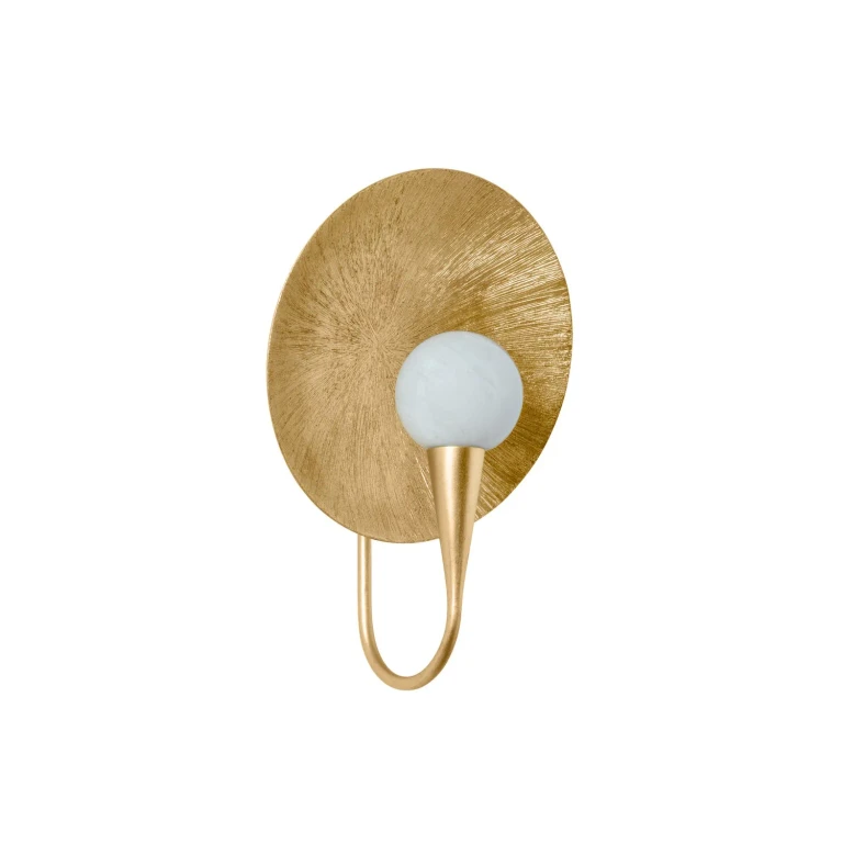 Vintage Gold Leaf LED Wall Sconce from the Ahmad Collection