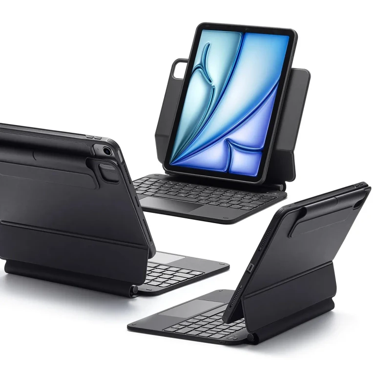 iPad Air 11 (2024) Rebound Magnetic Keyboard Case 360 Paper-Feel Bundle - UK Layout-Black - UK Layout-Black