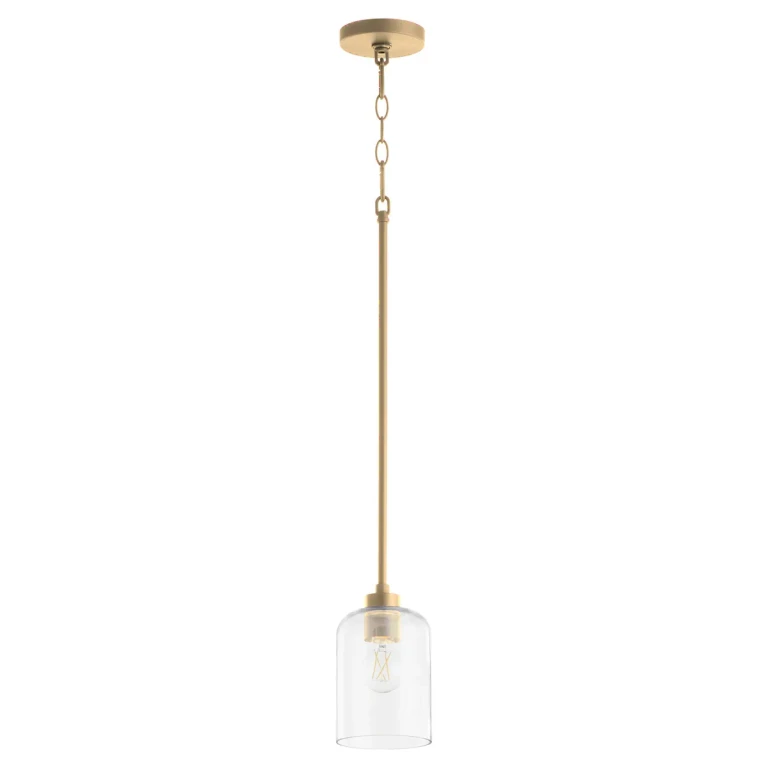 Aged Brass One Light Pendant from the Tribute Collection