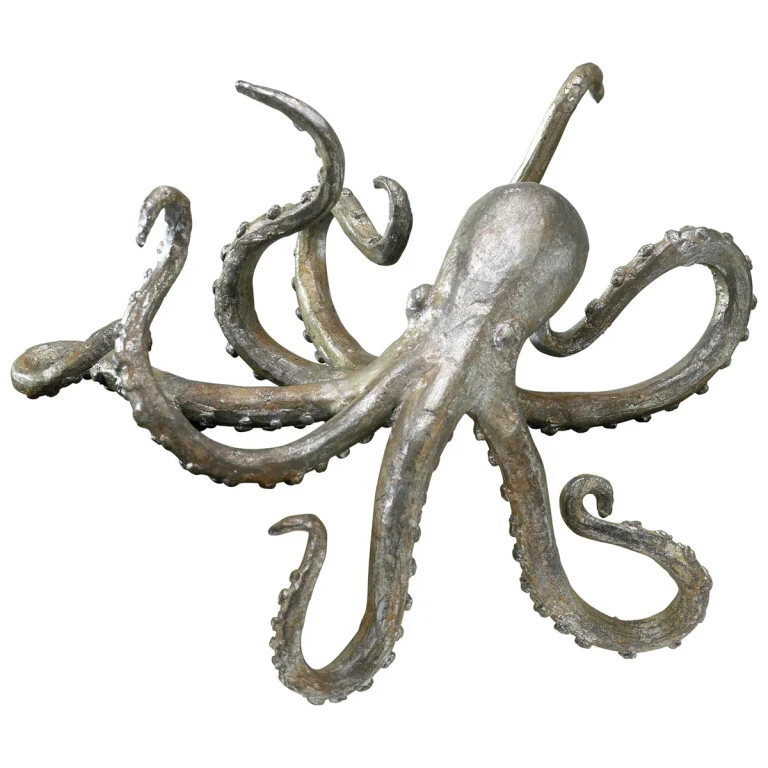 Octopus Shelf Decor in Pewter