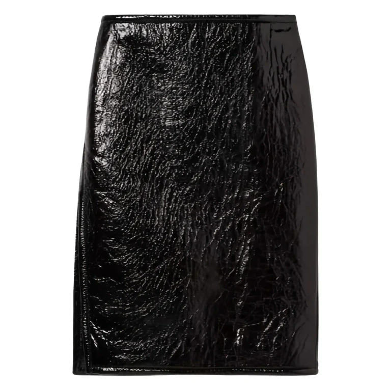 Gucci Leather Midi Skirt