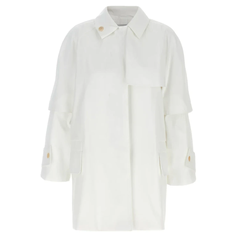 Max Mara baba White Cotton Raincoat