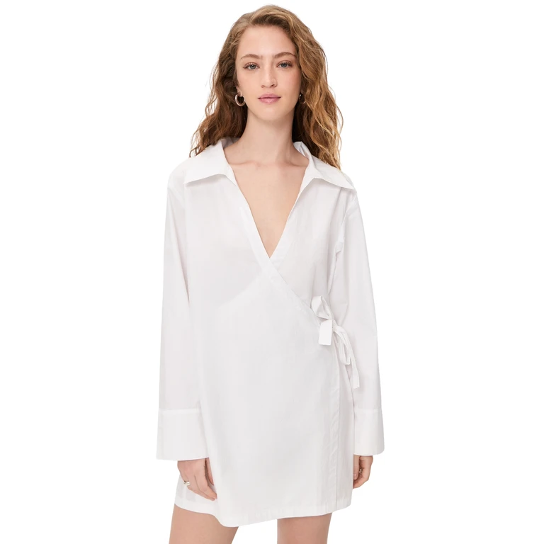 Vitamin A Elodie Wrap Dress White M