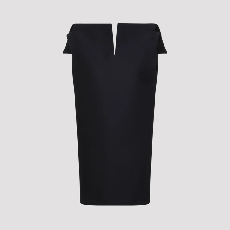 Balenciaga Vareuse Dress Black Wool Silk Polyester - Women