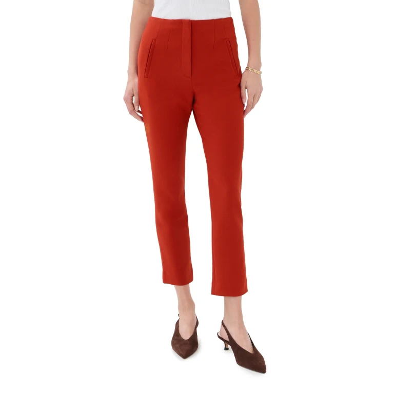 Veronica Beard Stila Pants Carnelian Red 0