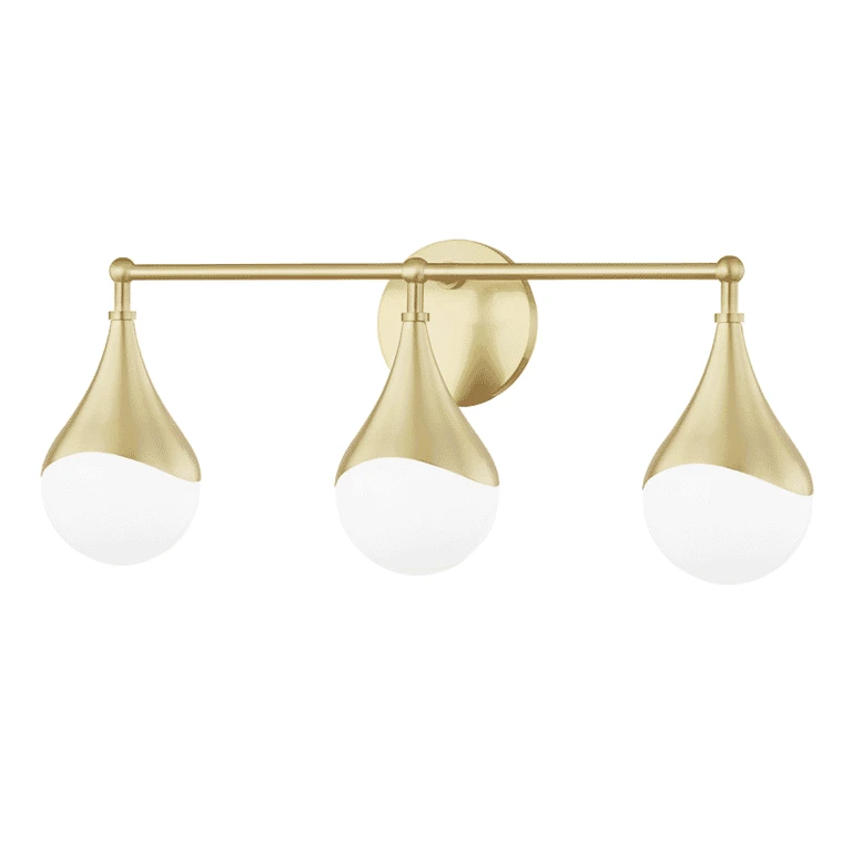 Mitzi Ariana 3-Light Bathroom Vanity Light in Aged Brass - H416303-AGB