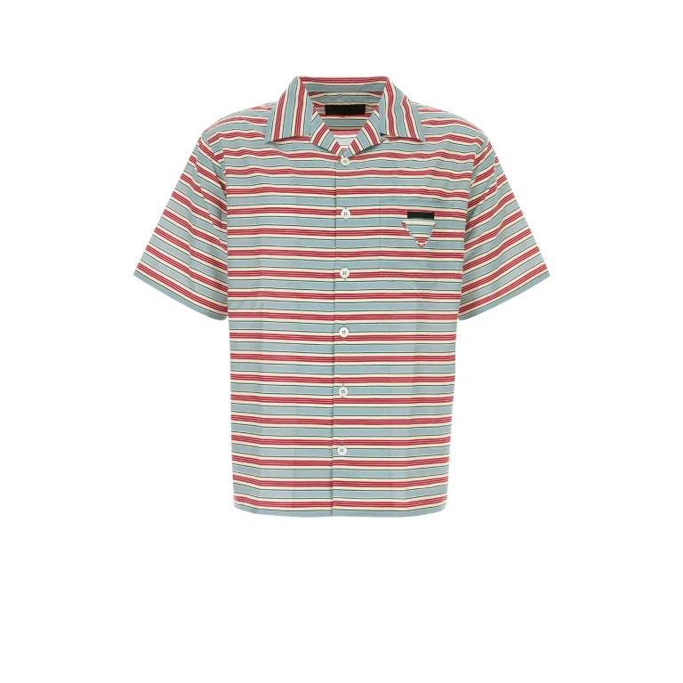 Prada Embroidered Cotton Blend Shirt