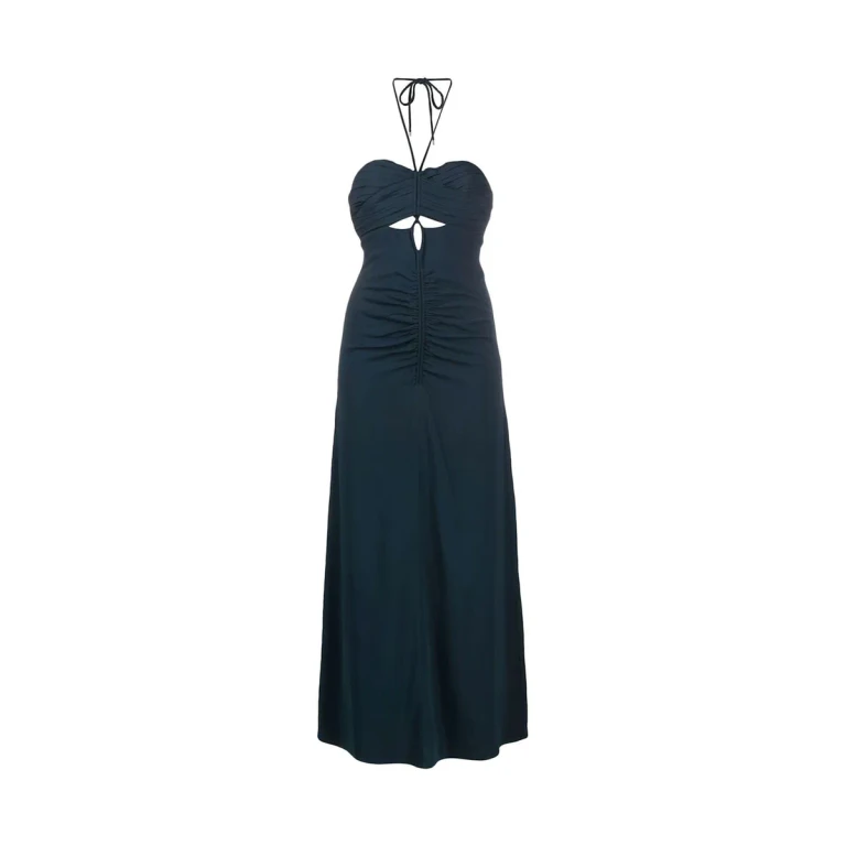 self-portrait Cut-out Ruched Maxi Dress