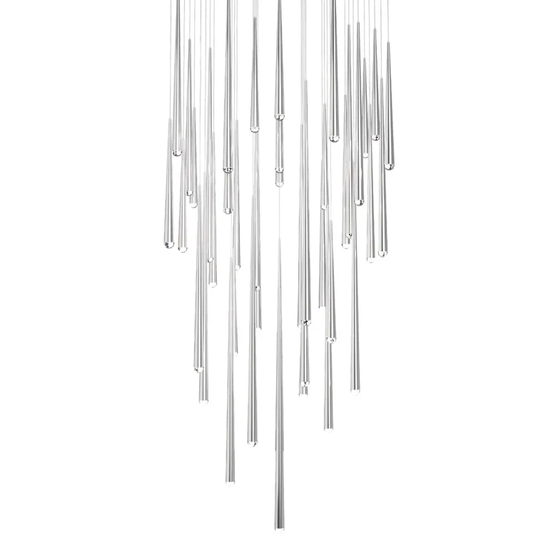 Polished Nickel LED Pendant from the Cascade Collection