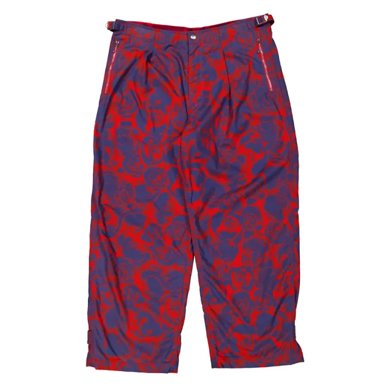 Burberry Rose Print Cotton Trousers