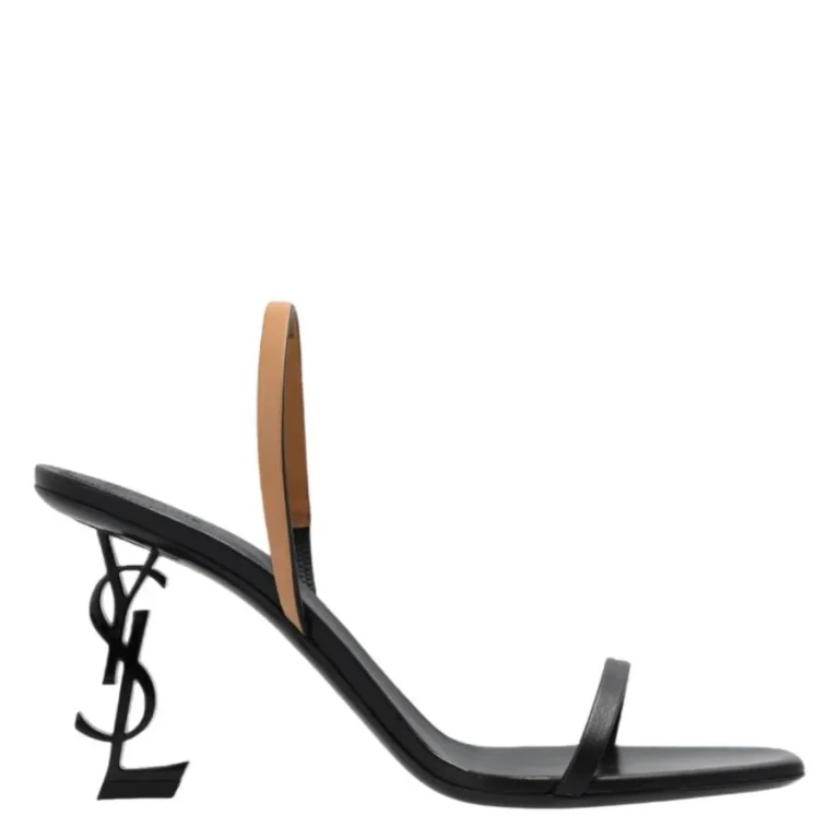Saint Laurent Opyum Leather Slingback Sandals