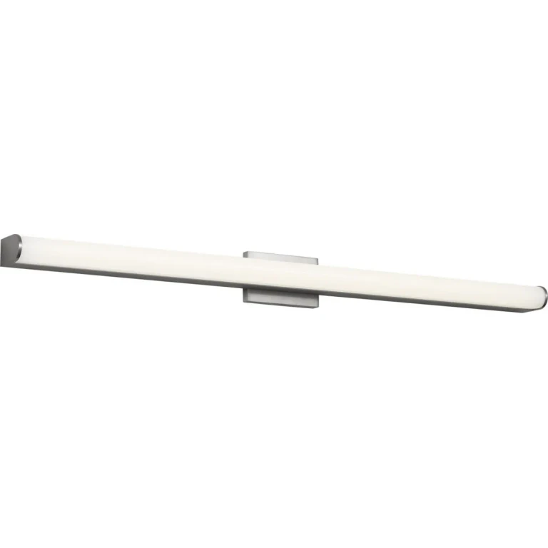 Brushed Nickel LED Bathroom Vanity Light from the Cavitt Collection