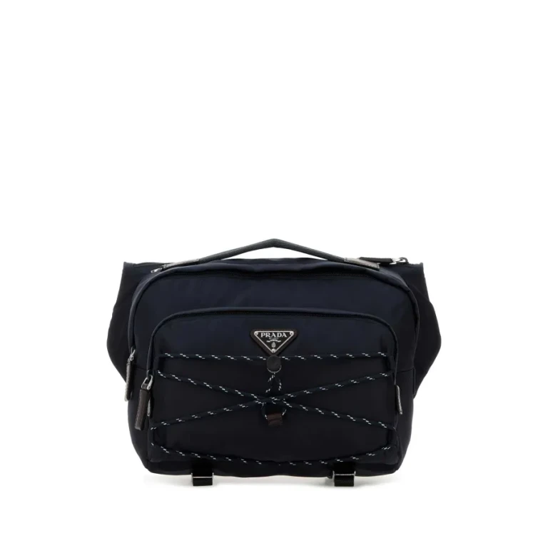 Dark Blue Re-Nylon Prada Speedrock Belt Bag