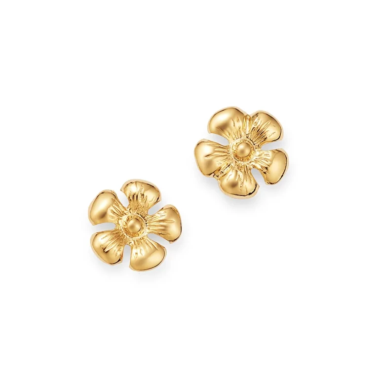 Daisy Stud Earrings in 14K Yellow Gold