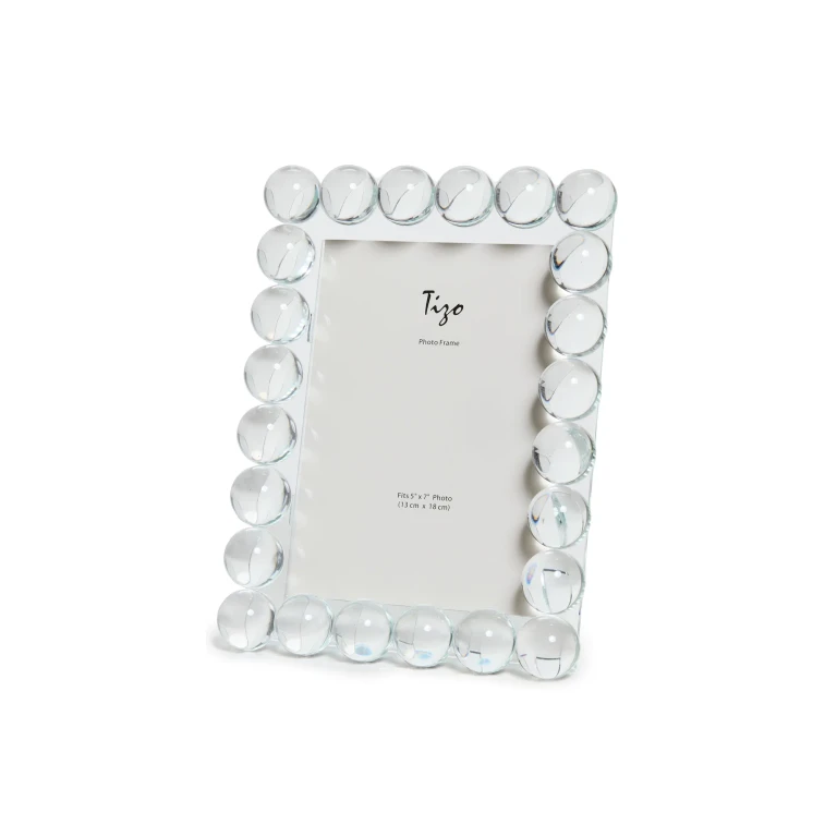 Tizo Design Crystal Glass Bubble Frame 5x7 Clear One Size