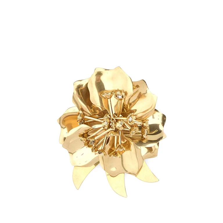 Gold Metal Brooch