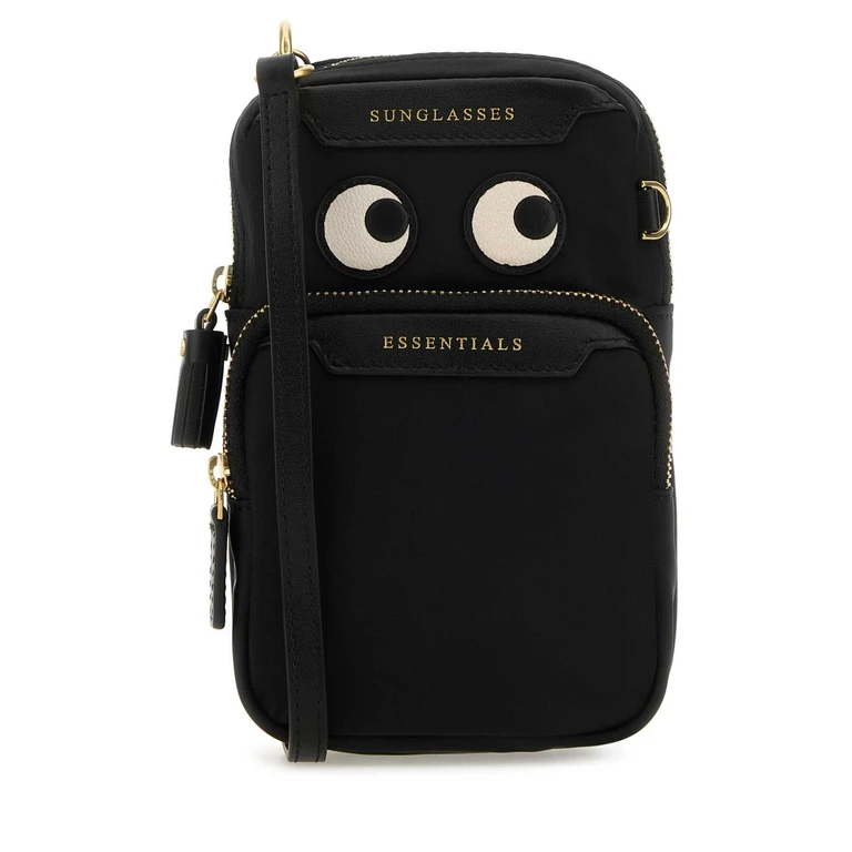 Black Nylon Eyes Essentials Crossbody Bag Econyl (recycled Nylon) Borse A Tracolla - Women