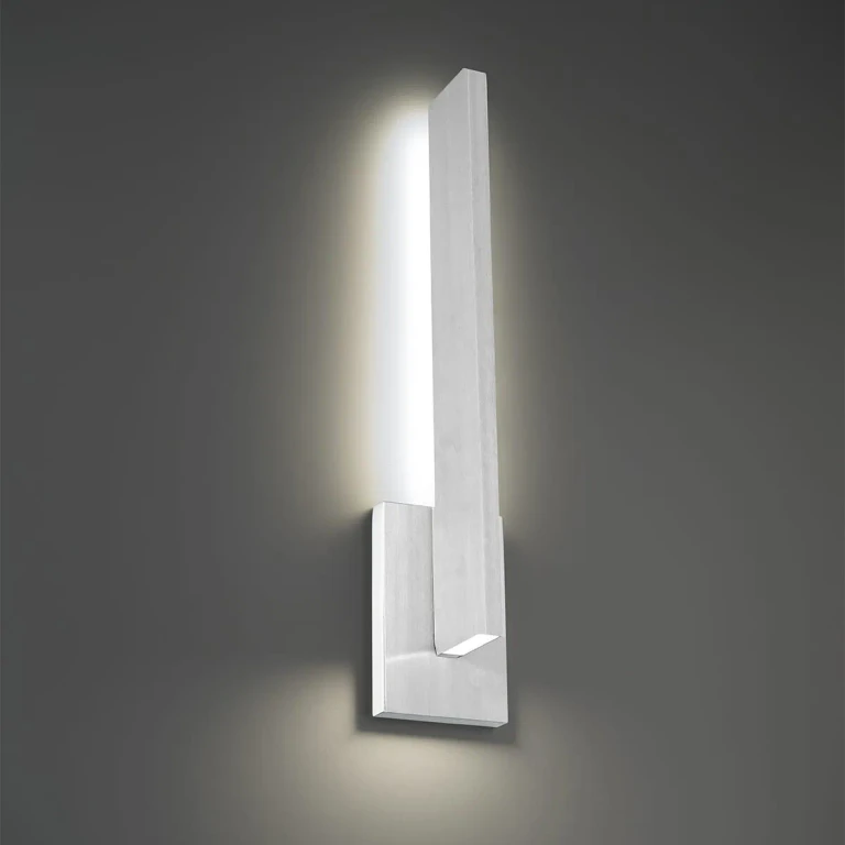 Modern Forms Mako Outdoor Wall Light in Brushed Aluminum