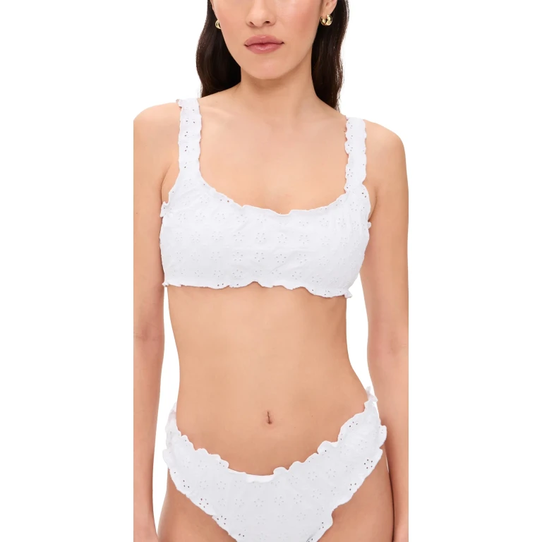 Polo Ralph Lauren Ruffle Kennedy Bralette White XS