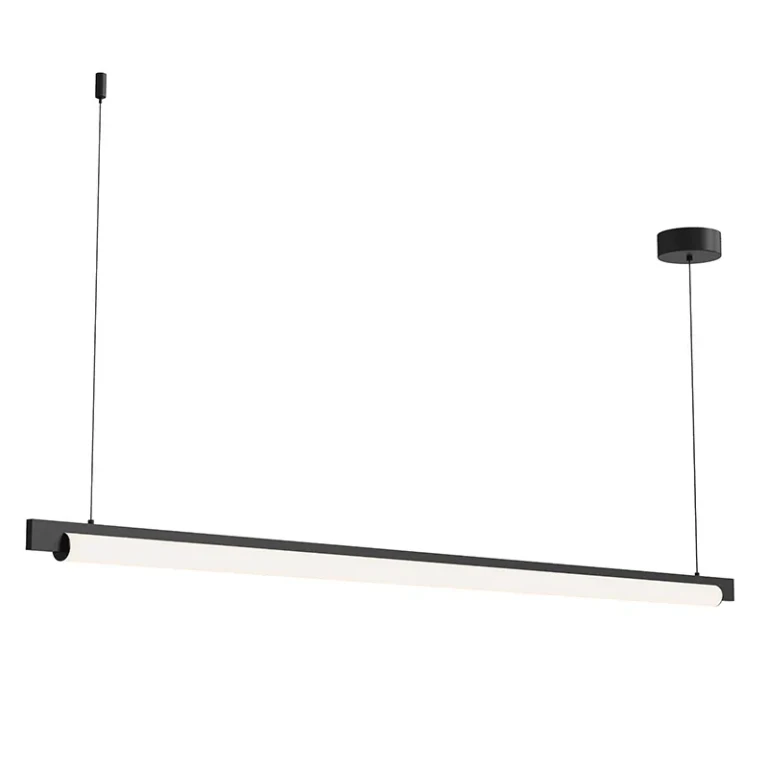 Satin Black LED Pendant from the Keel Collection