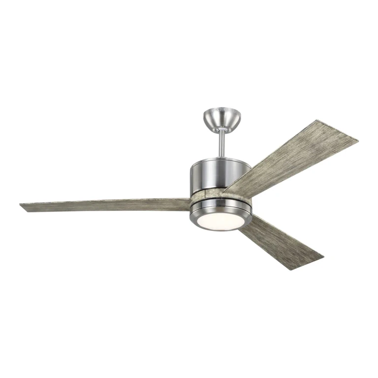 LED Vision 52" Indoor Ceiling Fan in Brushed Steel
