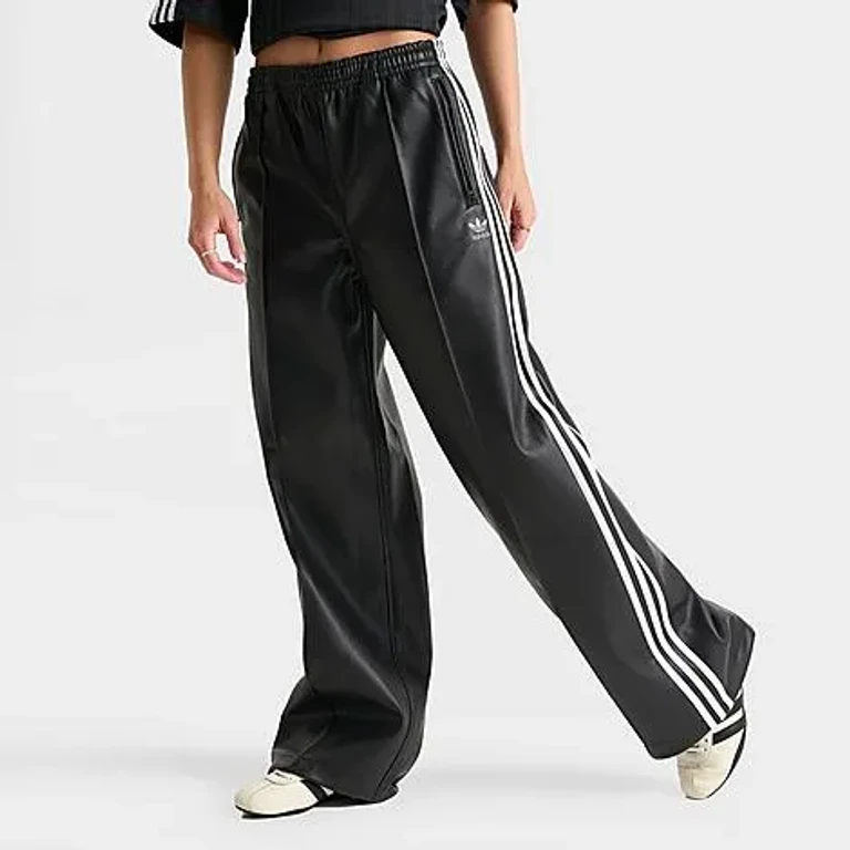 Women's Originals adicolor Classic Firebird Pleather Track Pants in Black Size: XS