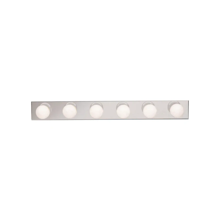 Chrome Six Light Linear Bath from the No Family Collection