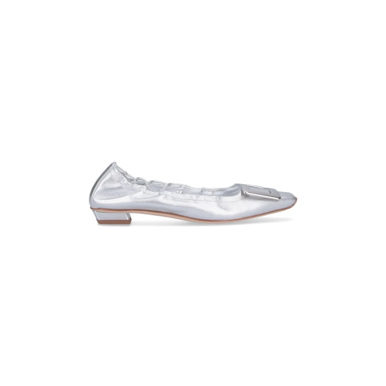 Roger Vivier Flat shoes Silver Outer: Lambskin - Women