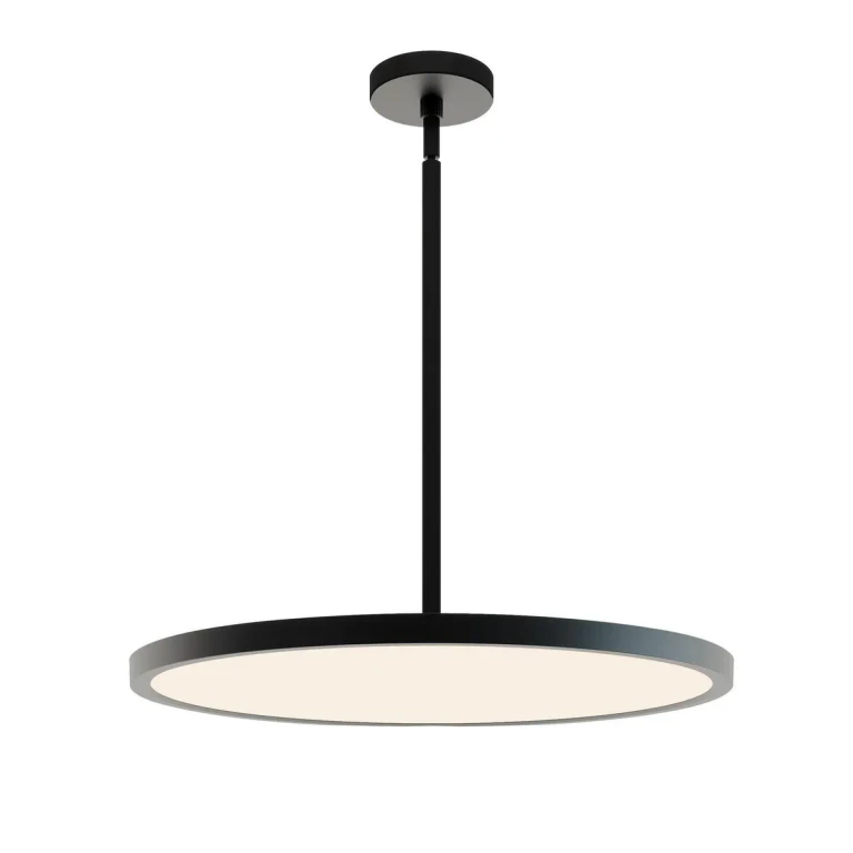 Black LED Pendant from the Edge Round Collection